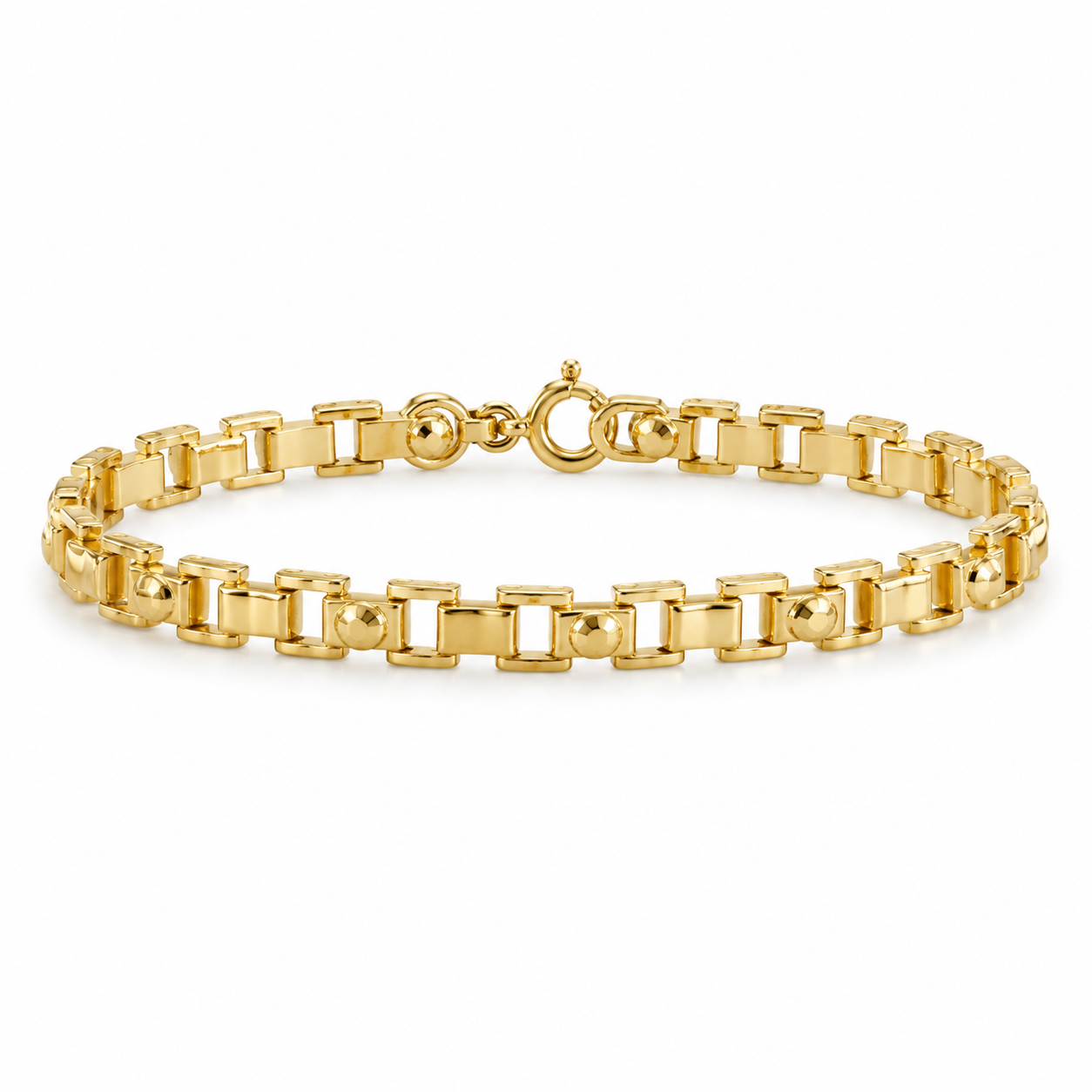 14K Gold Panther Link Bracelet