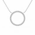 Diamond Circle Pendant Necklace