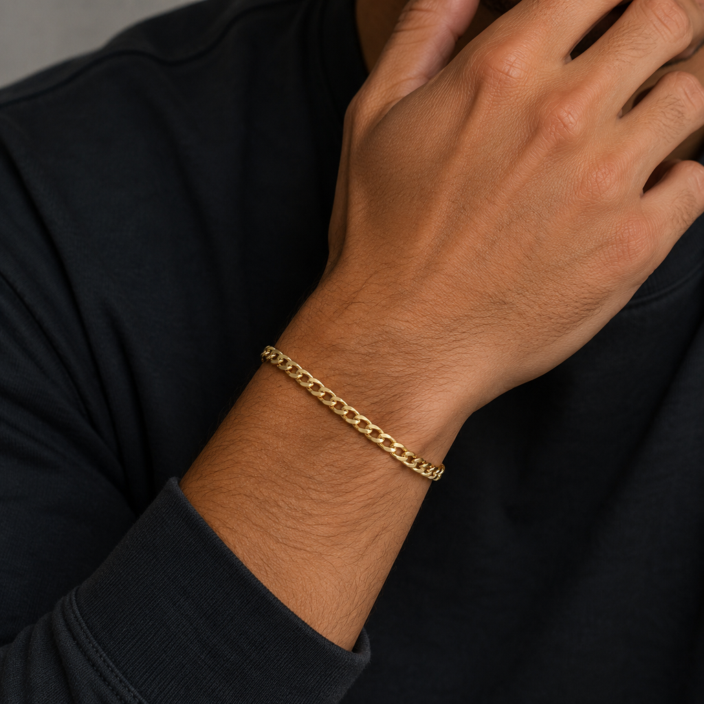 14K Gold Curb Link Bracelet