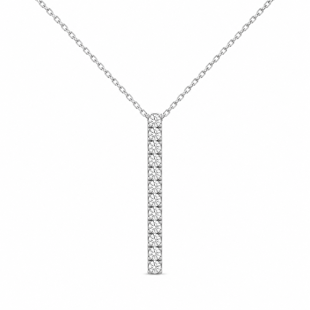Diamond Vertical Bar Necklace