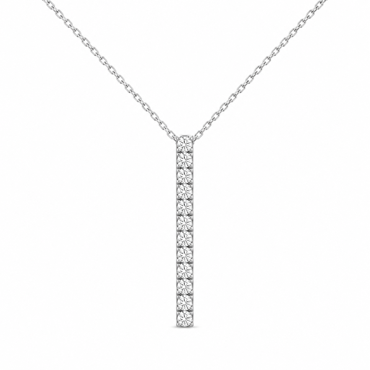 Diamond Vertical Bar Necklace
