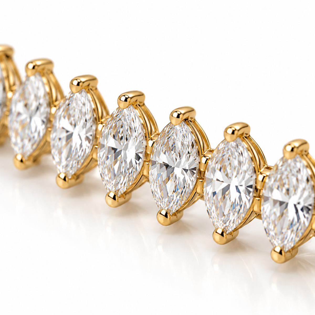 Marquise Lab-Grown Diamond Tennis Bracelet – 13.26 ctw