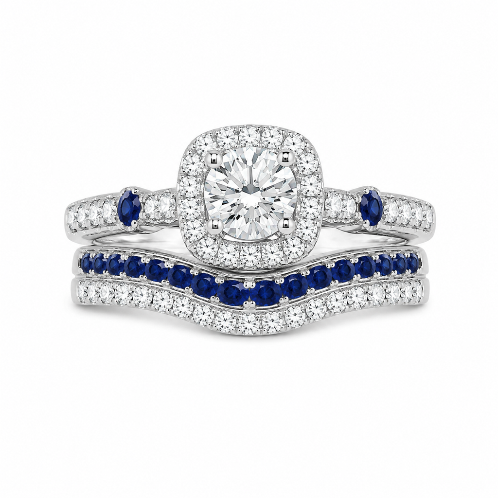 Diamond & Sapphire Ring Set