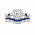 Diamond & Sapphire Ring Set