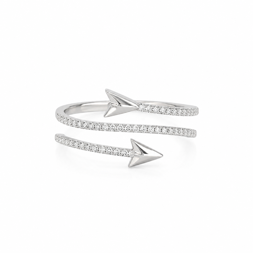 Arrow Diamond Wrap Ring