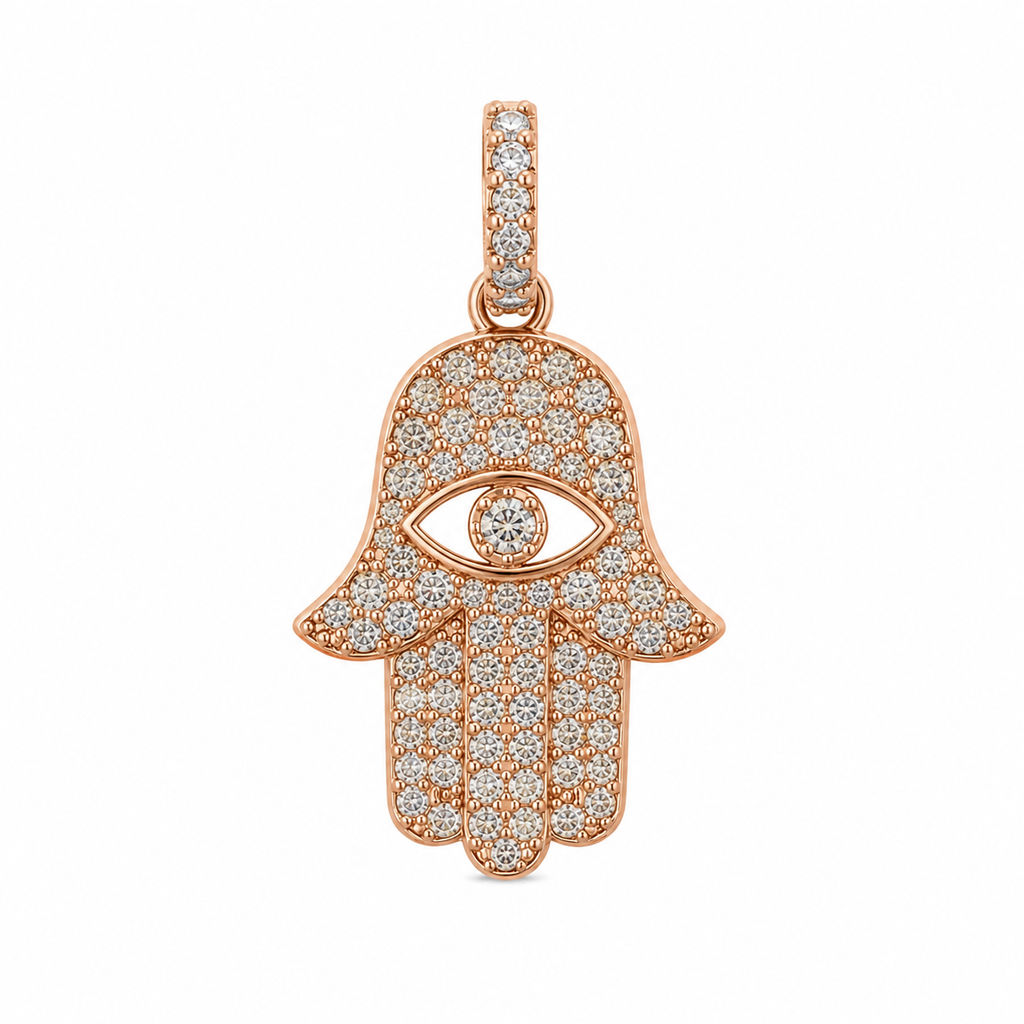Diamomd Hamsa Pendant