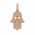 Diamomd Hamsa Pendant