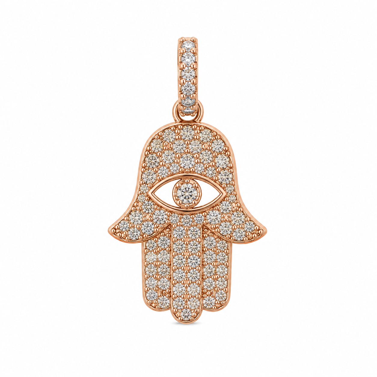 Diamomd Hamsa Pendant