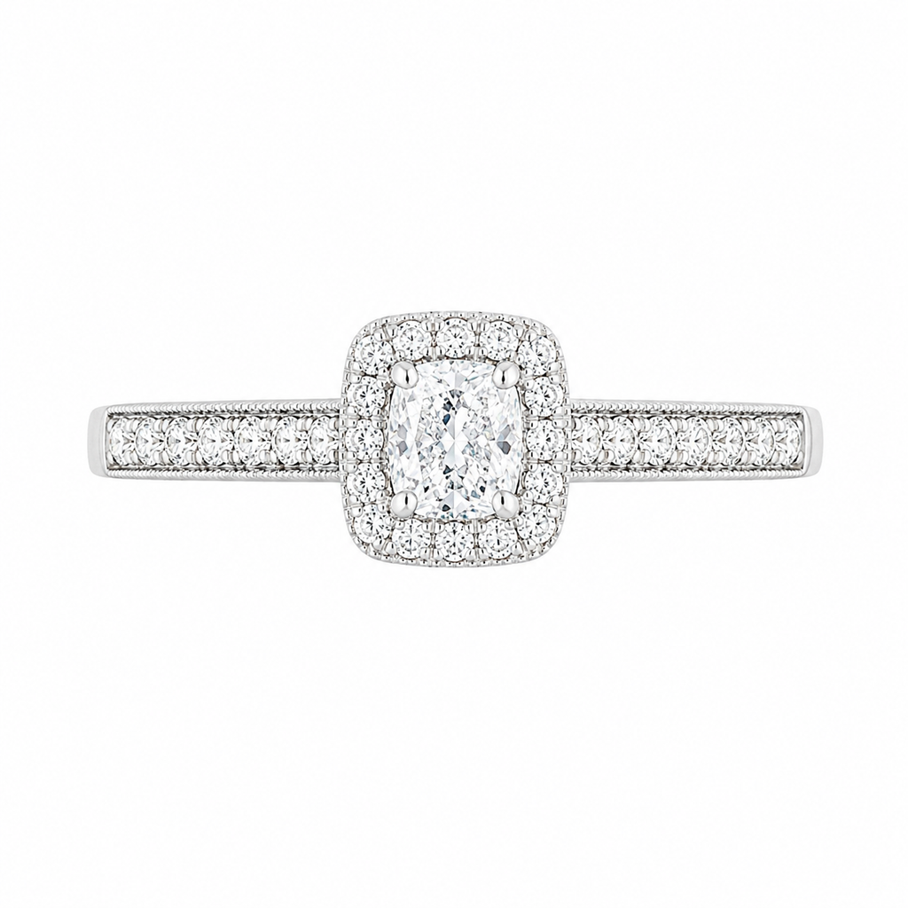 Diamond Halo Engagement Ring