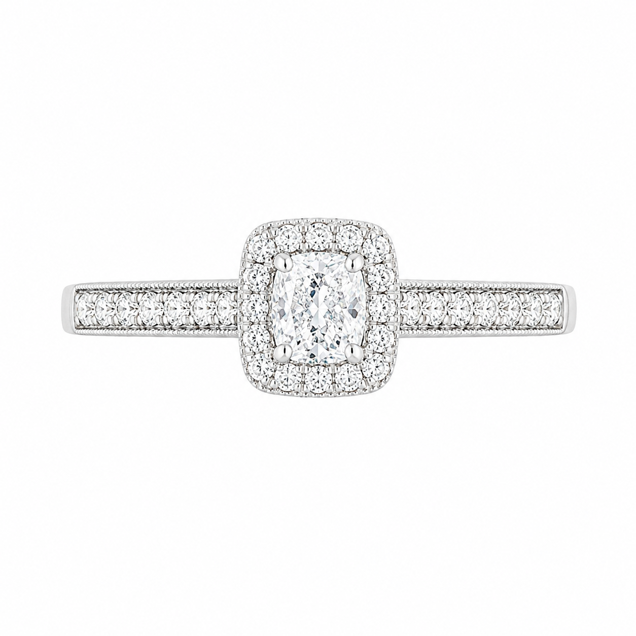 Diamond Halo Engagement Ring
