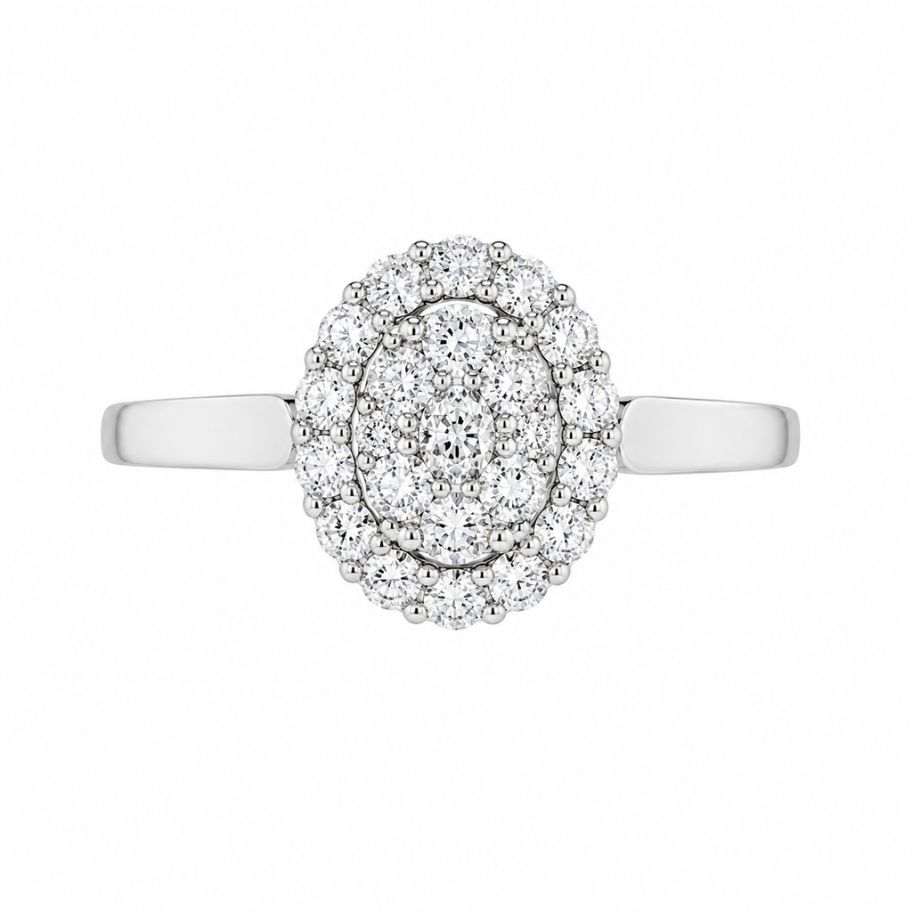 Diamond Cluster Halo Ring