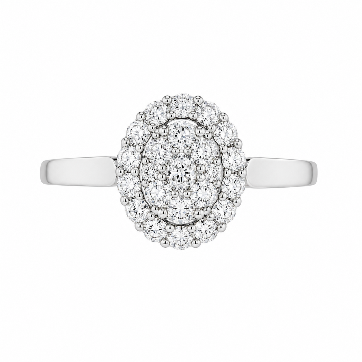 Diamond Cluster Halo Ring