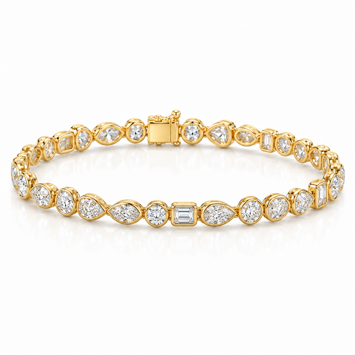 Multi-Shape Lab-Grown Diamond Tennis Bracelet – 8.54 ctw