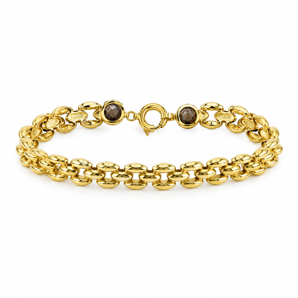 14K Gold Panther Link Bracelet