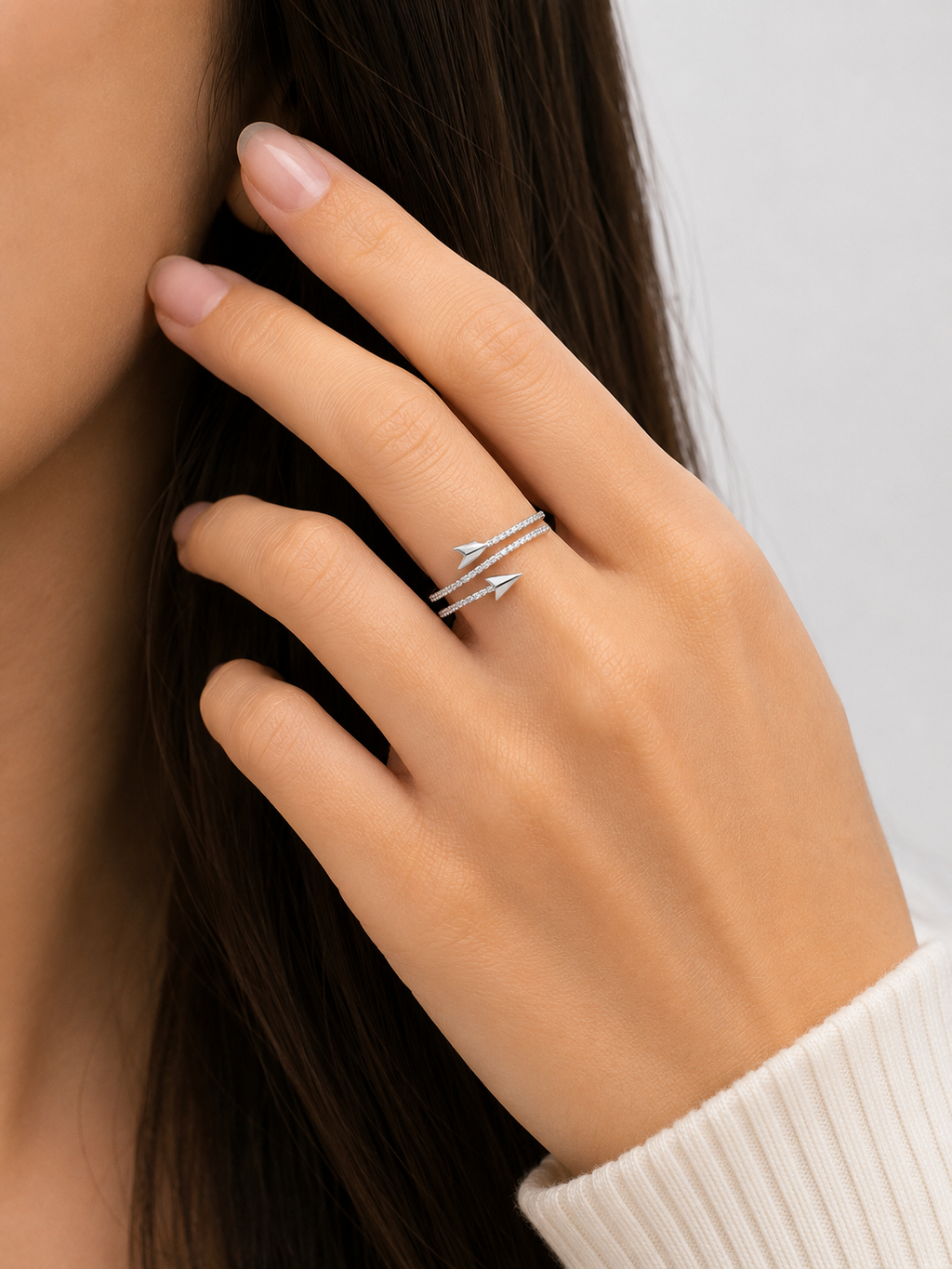Arrow Diamond Wrap Ring
