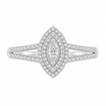 Marquise Diamond Halo Ring