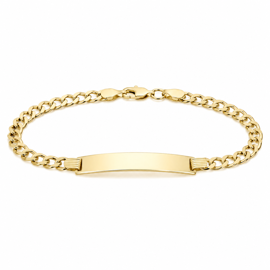 14K Gold Kids ID Bracelet