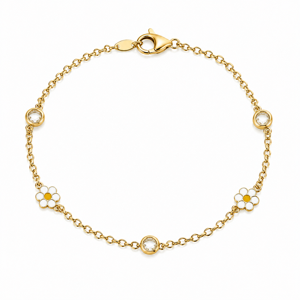 14K Gold Kids Charm Bracelet