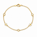 14K Gold Kids Charm Bracelet