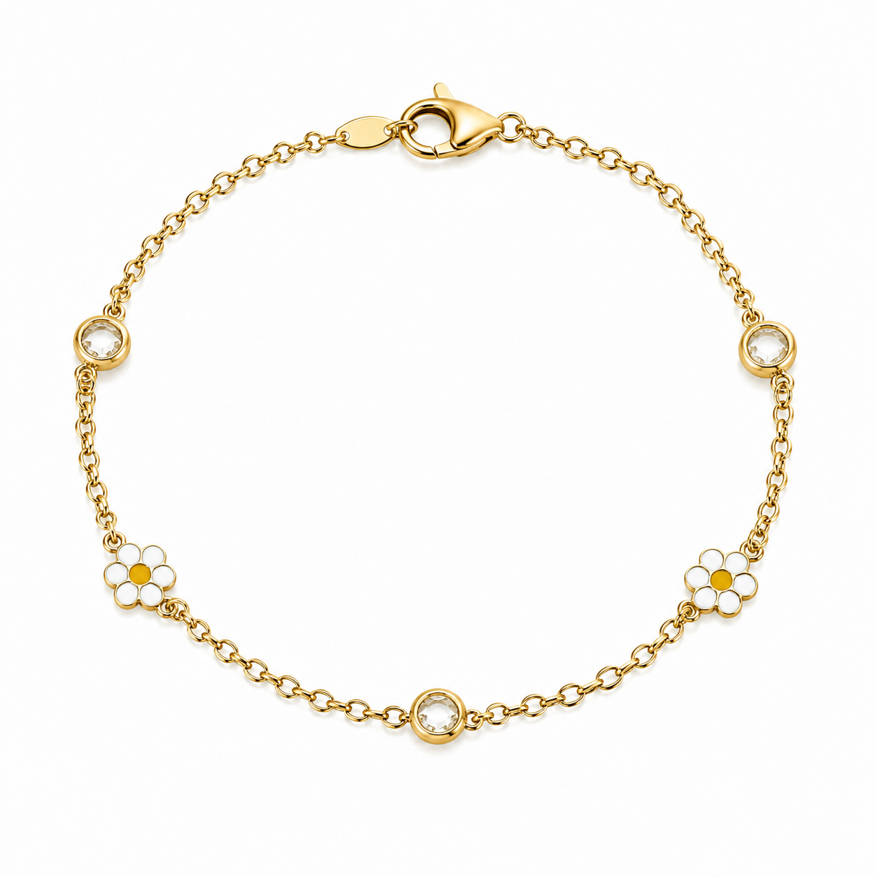 14K Gold Kids Charm Bracelet