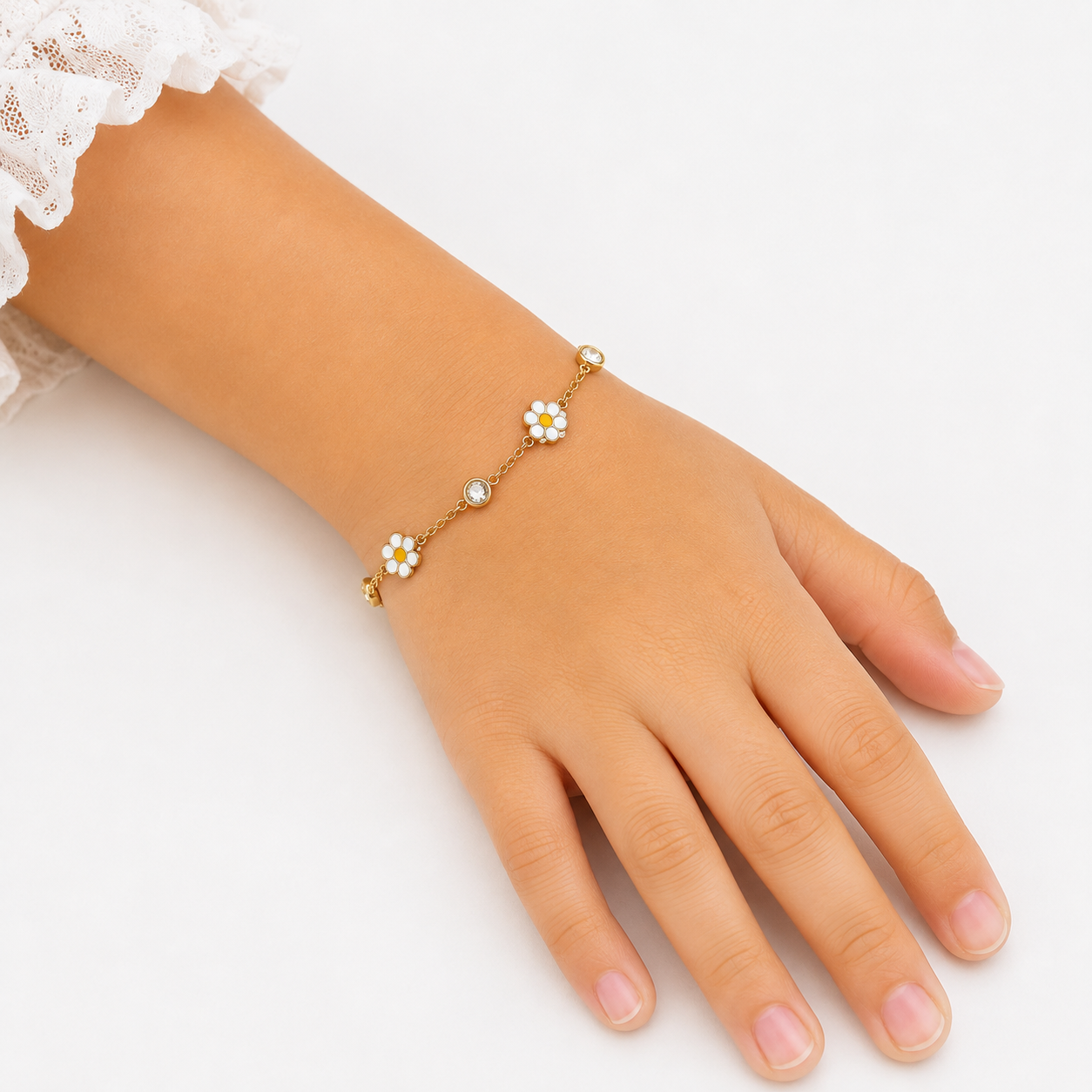 14K Gold Kids Charm Bracelet