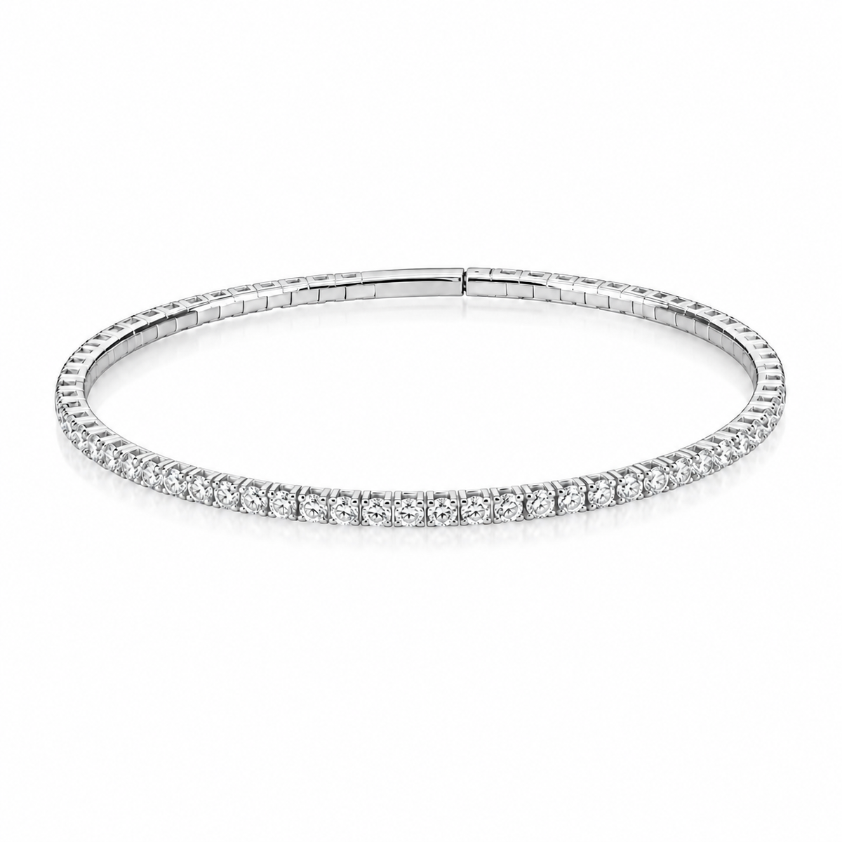 Halfway Diamond Flexible Bangle