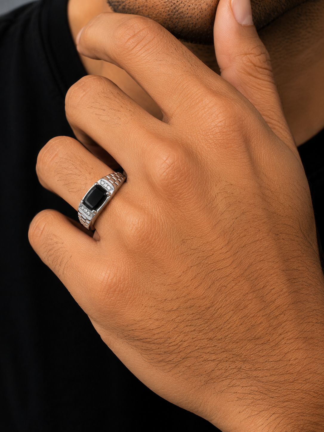 Vintage Black Onyx Ring