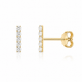 Vertical Diamond Bar Stud Earrings