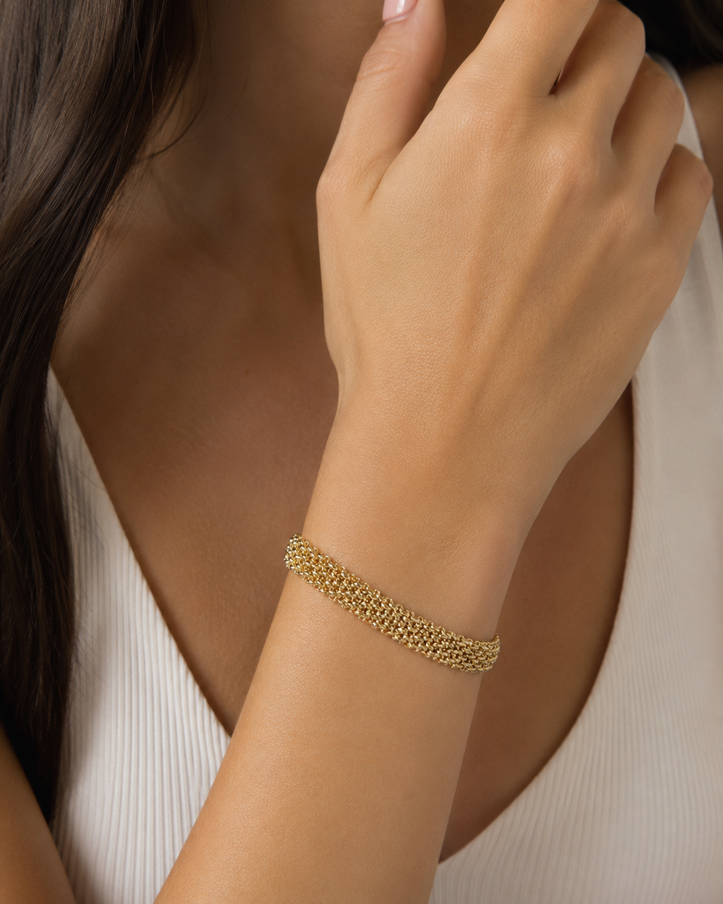14K Gold Bismark Link Bracelet