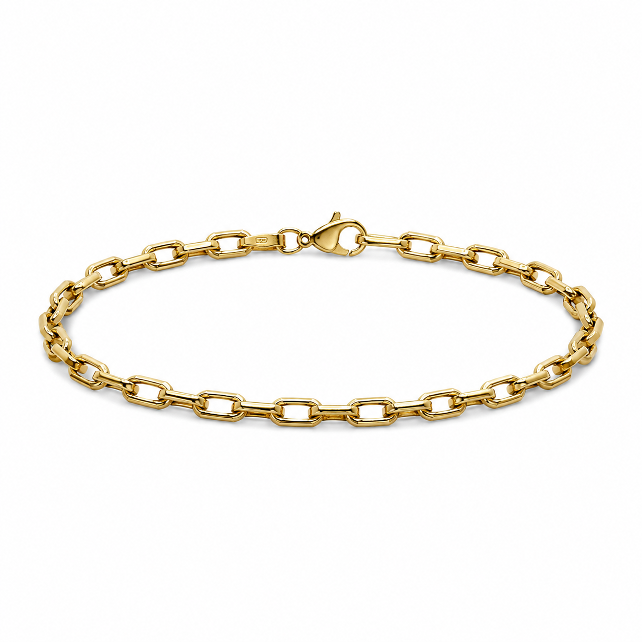 14K Solid Gold Hermes Link Bracelet