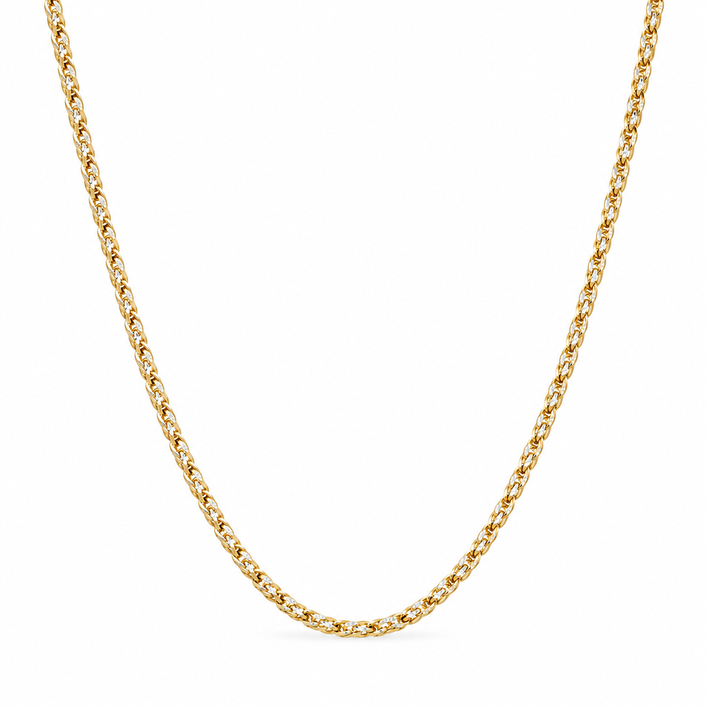 14K Gold Diamond Cut Franco Chain Necklace