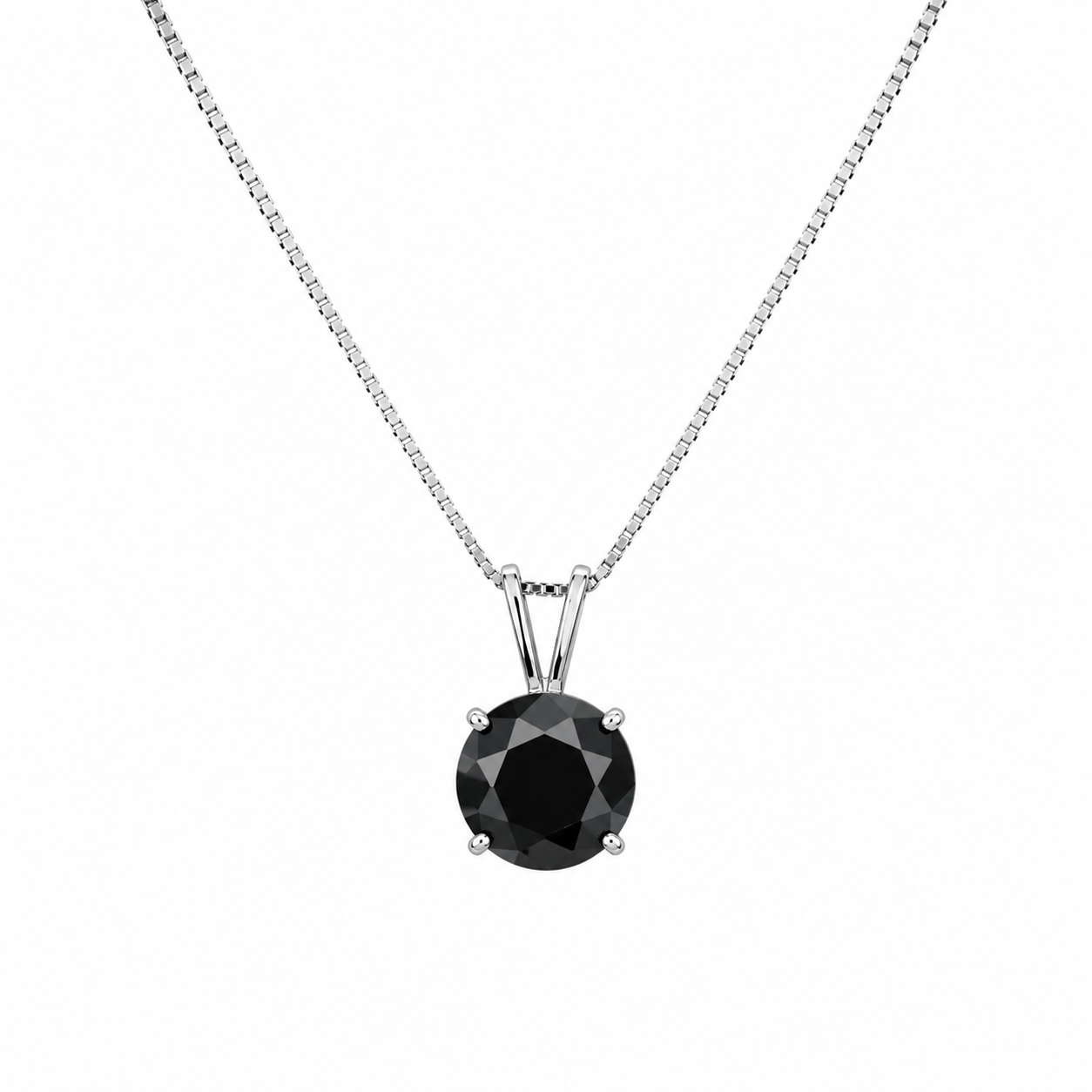 Hematite Solitaire Pendant Necklace