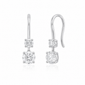 Graduated Diamond Drop Earrings