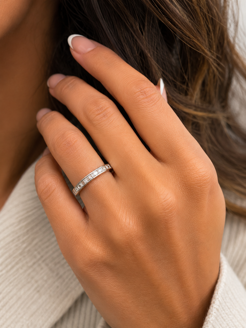 Diamond Channel-Set Band Ring
