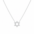 Diamond Star of David Pendant Necklace