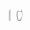Diamond U-Hoop Earrings