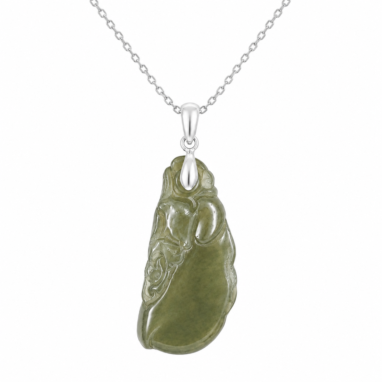 Green Jade Pendant Necklace
