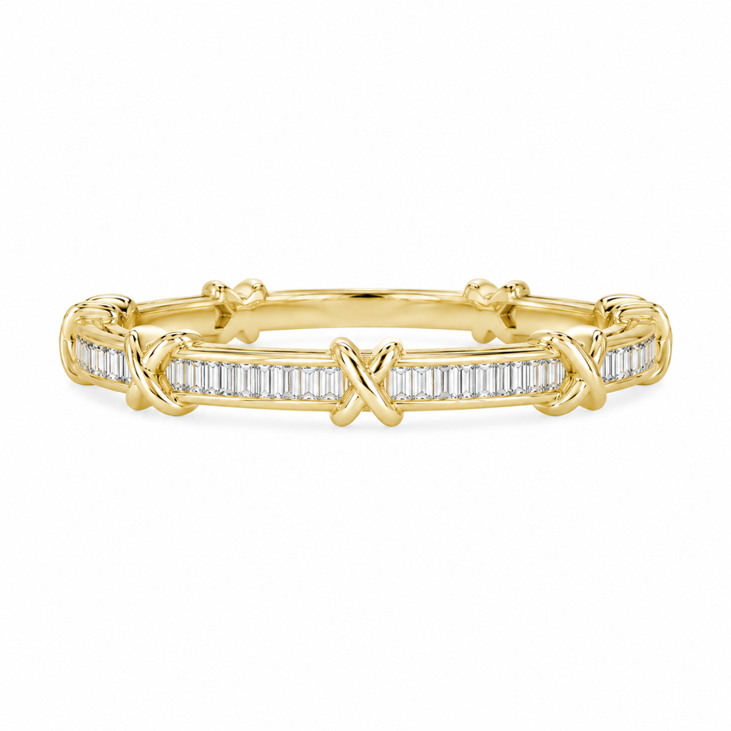 Vintage Diamond X-Link Ring