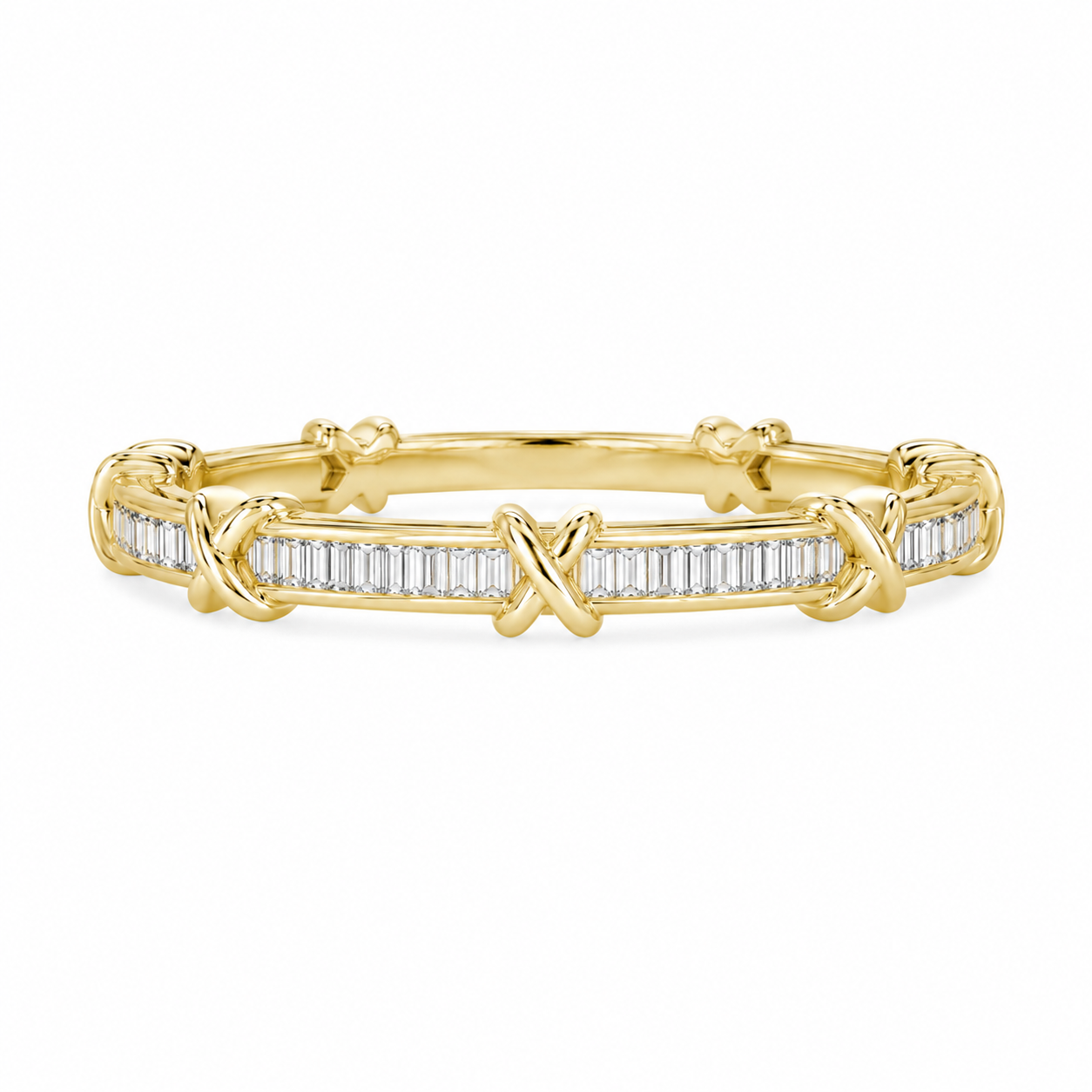 Vintage Diamond X-Link Ring