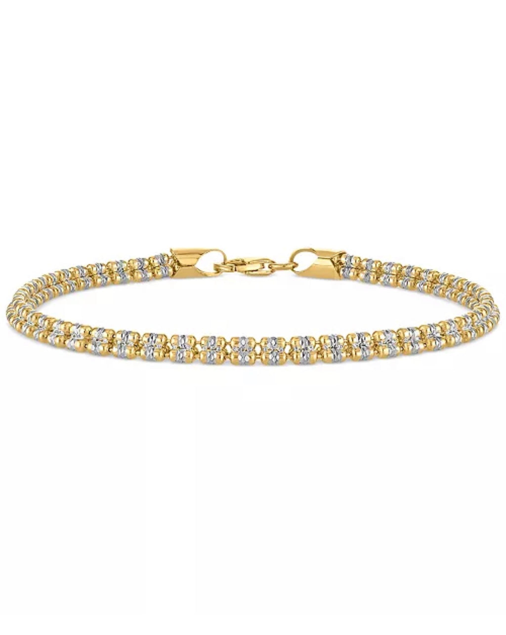 14K Diamond-Cut Gold Bracelet