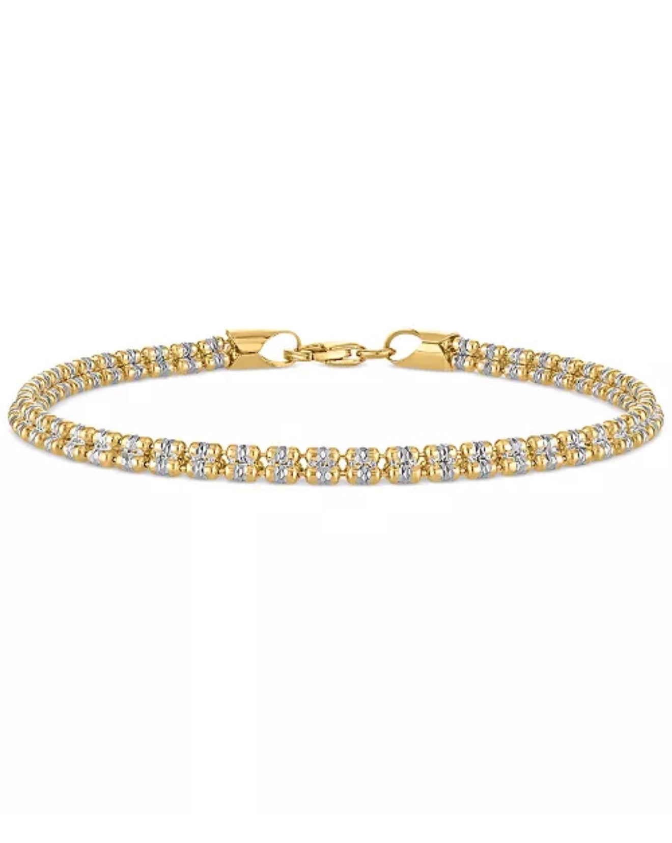 14K Diamond-Cut Gold Bracelet