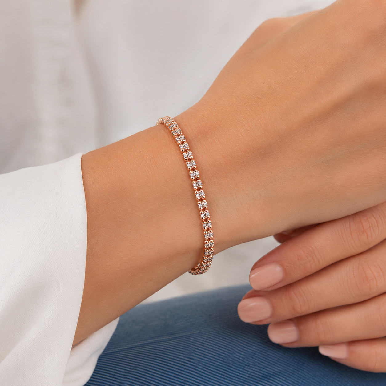 14K Diamond-Cut Gold Bracelet