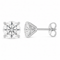 Round Brilliant Lab Diamond Stud Earrings- 4 Prong