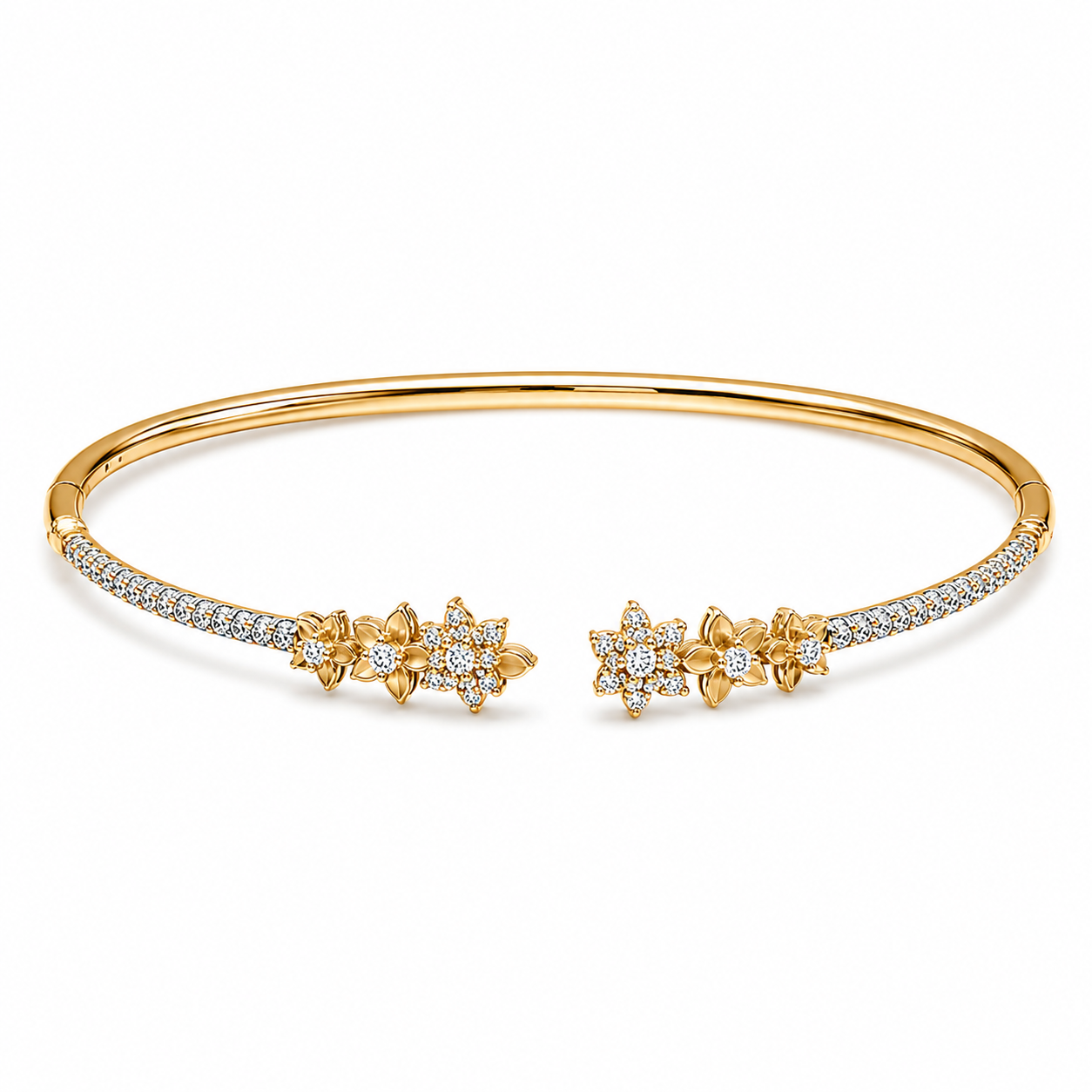 Diamond Floral Bangle