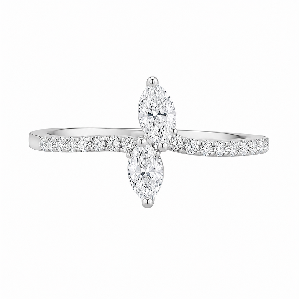 Marquise Diamond Bypass Ring