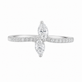 Marquise Diamond Bypass Ring