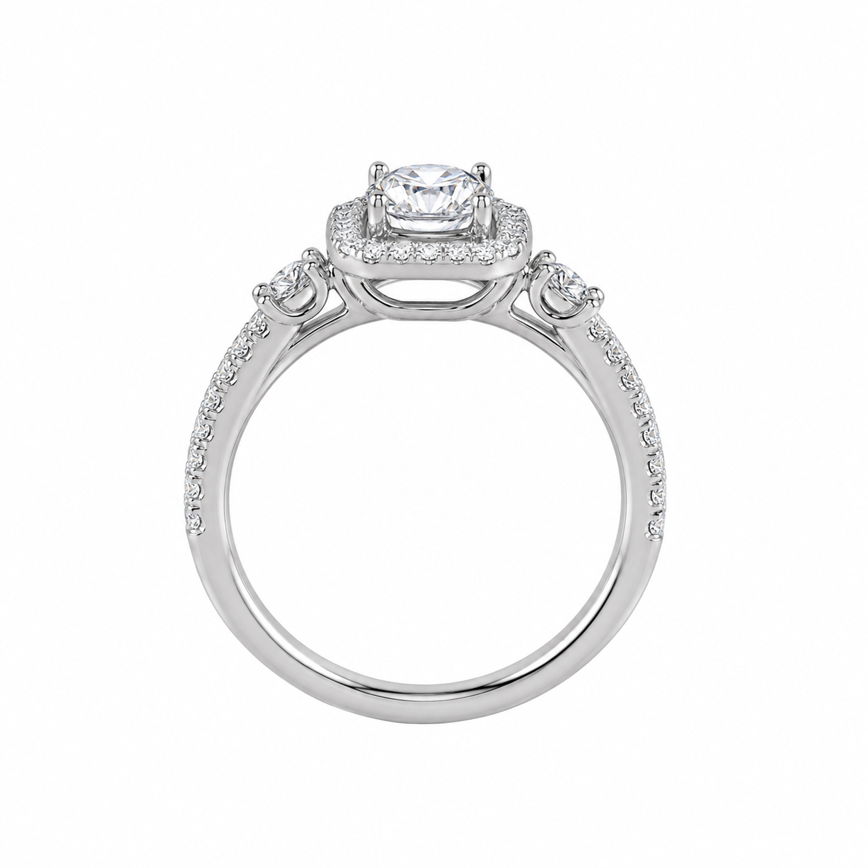 Diamond Halo Engagement Ring
