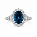 London Blue Topaz & Diamond Ring