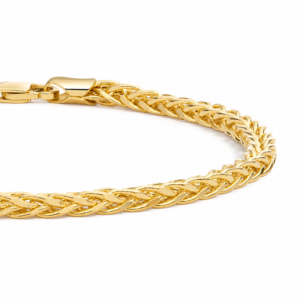 14K Solid Gold Franco Bracelet