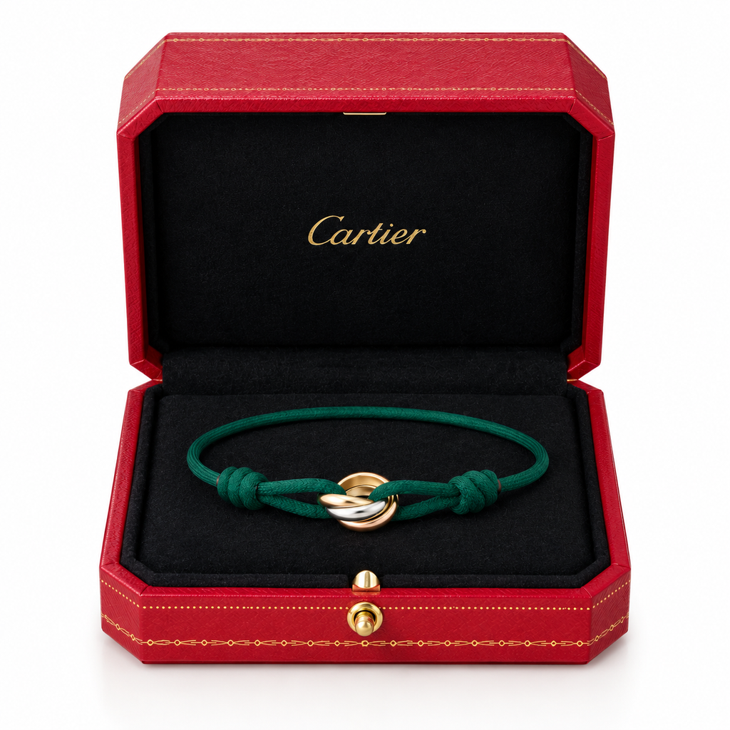 Cartier Trinity Bracelet Green Cord